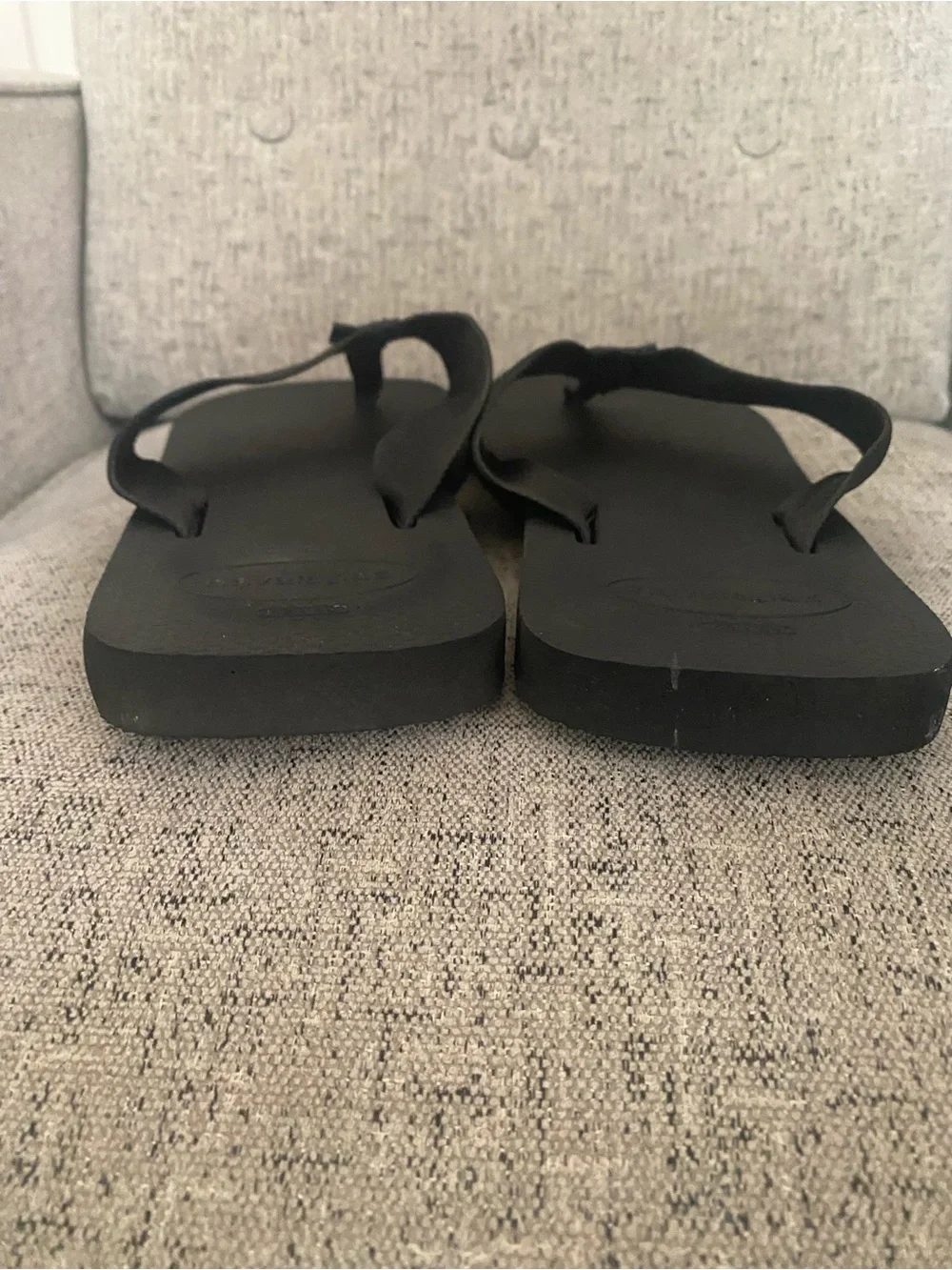 Havaianas Men's Black Fabric-strap Flip Flops